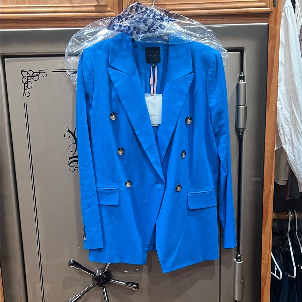 Alex Marie Royal Blue Double-Breasted Blazer